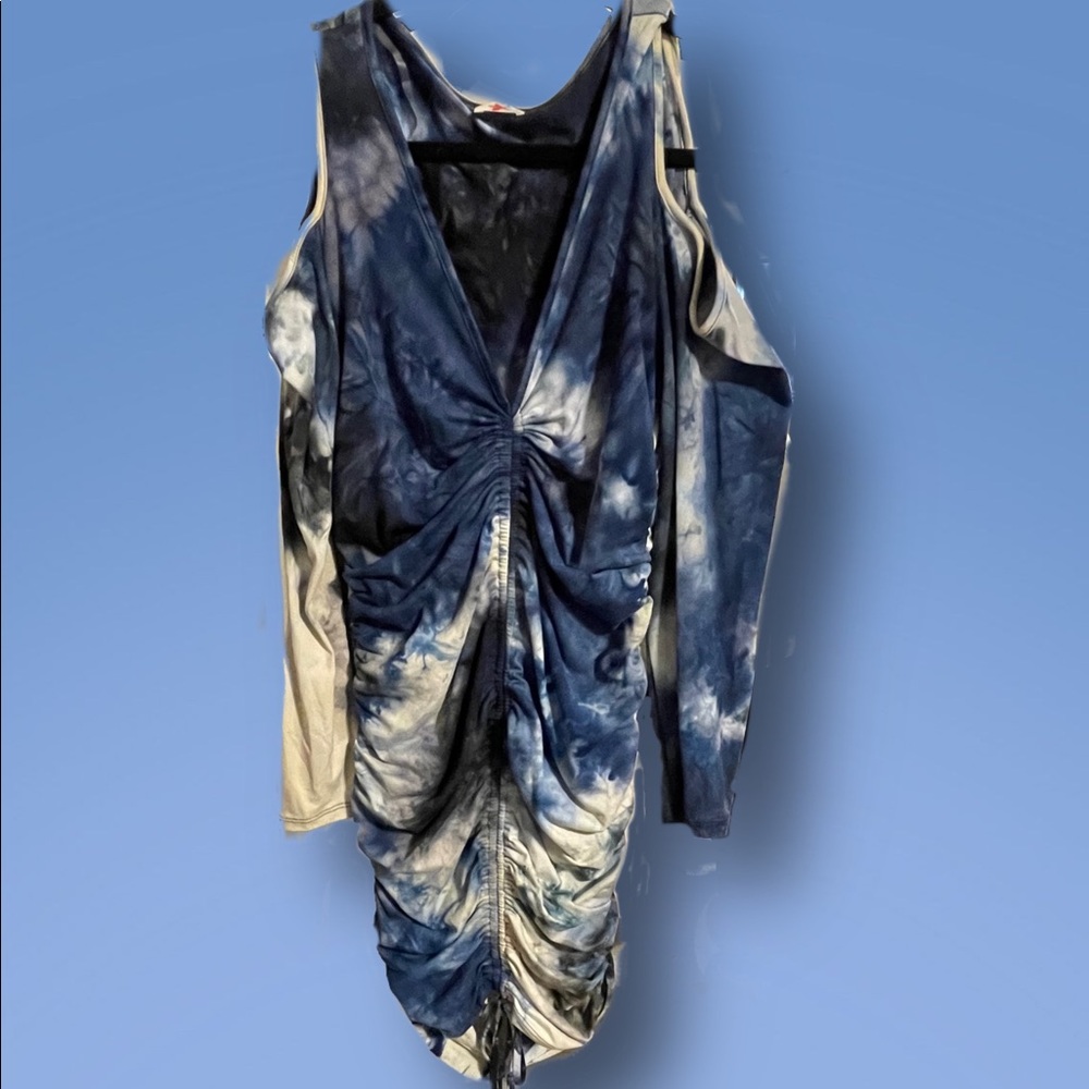 Tie Dye Open Shoulders Dolls Kill Dress